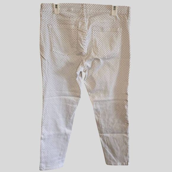 Andrea Jovine Polka Dot Skinny Jeans Women's Size 8 White Black Stretch Denim - Picture 4 of 15